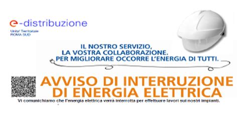 Avviso di interruzione energia elettrica Città di Pomezia