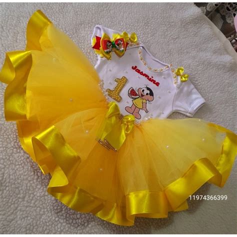 Roupinha Magali 1 Ano - Conjunto Magali 1 ano | Shopee Brasil