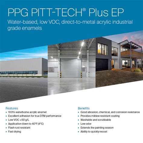 PITT TECH PLUS EP DTM Acrylic Professional Quality Paint Products PPG