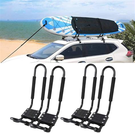 について 2 Pair Universal Canoe Car Top Mount Carrier Roof Rack Kayak Boat Suv Van J Bar By Jdm Auto