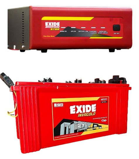 Exide Star V Va Inverter And Exide Inva Gold V Ah Price In