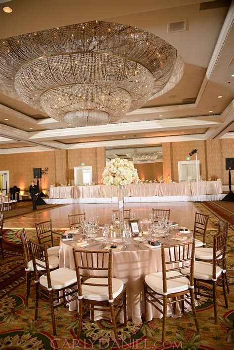 Ballroom Chandelier Champagne Linens Chivari Chairs Gold Champagne