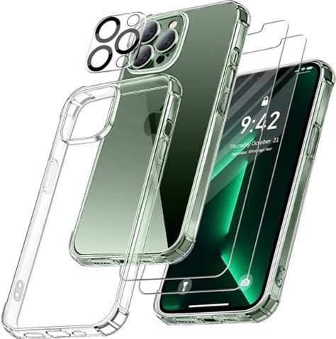 FLLAO 4 en 1 Coque pour iPhone 15 avec 2 Verre Trempé et 1 Caméra