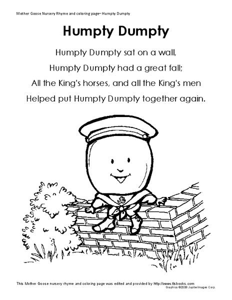 Humpty Dumpty Worksheets For Preschoolers Printable Worksheets For Kids