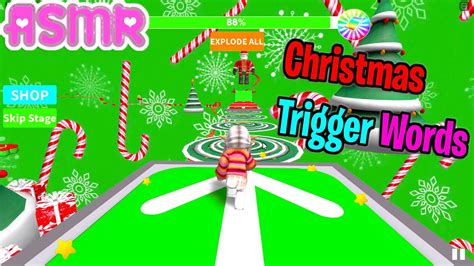 ASMR Roblox Christmas Obby Relaxing Trigger Words Mic Brushing