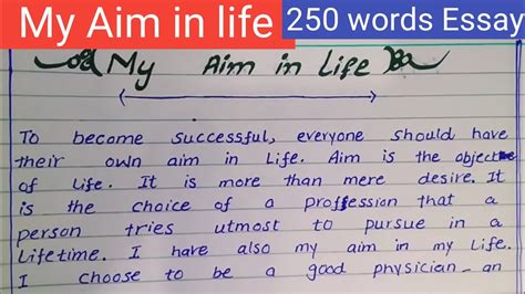 English Essay My Aim In Life English Essay My Aim In Life Is To