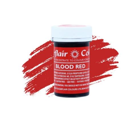 Sugarflair Blood Red Spectral Paste G Concentrated Food Colours