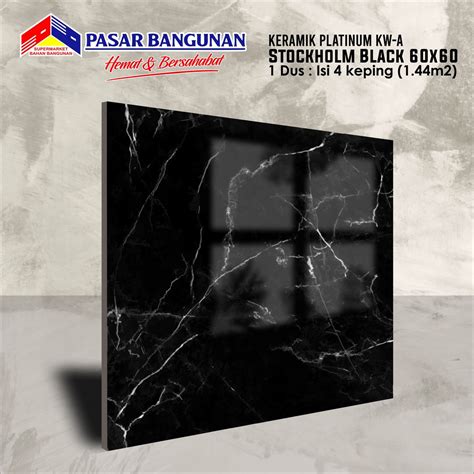 Jual Keramik PLATINUM Stockholm Black 60x60 KW A Shopee Indonesia