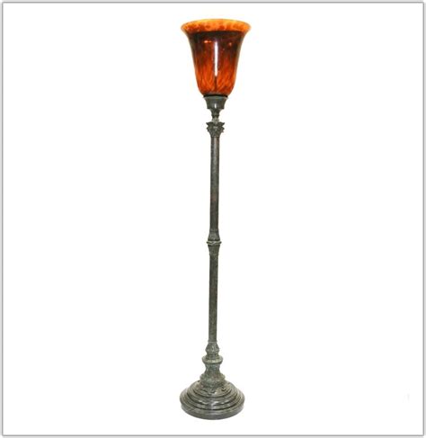 Amber Glass Hurricane Lamp Shade Lamps Home Decorating Ideas