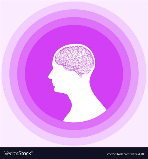 Silhouette Of The Human Head With Brain Royalty Free Vector