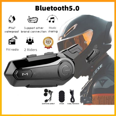 Jual Upuin Bluetooth Intercom Headset Fm Radio Intercom Dua Arah