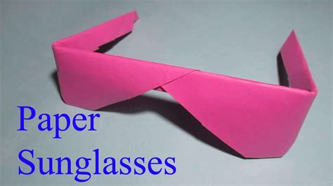 Origami Sunglasses How To Make An Origami Sunglasses Step By Step Easy Youtube