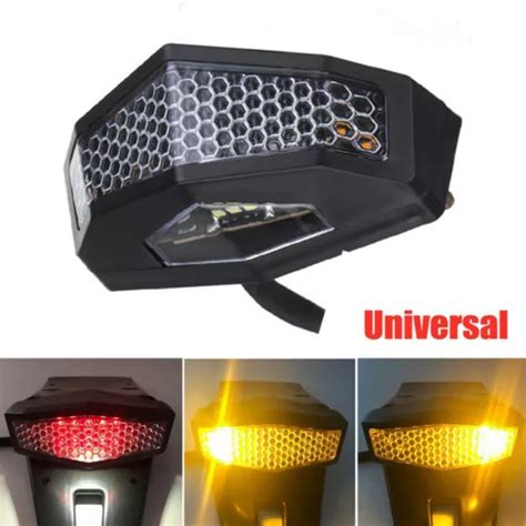 Noir Universel Moto Del Feu Freinage Signal De Virage Bord Arri Re Aile