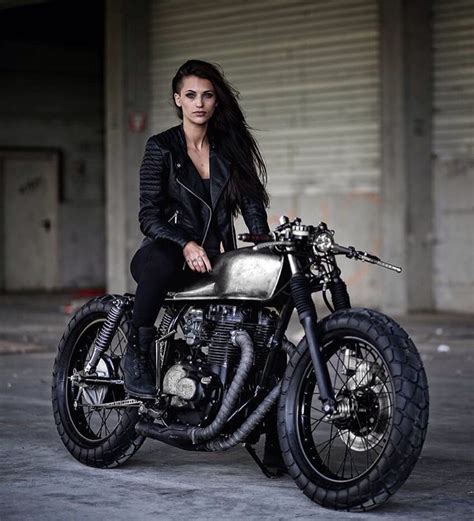 Cafe Racer Girl Racer Girl Motorbike Girl