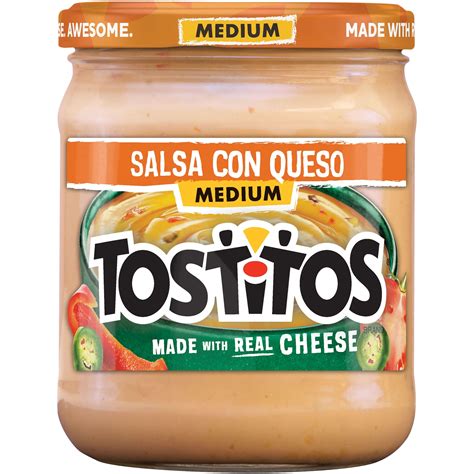 Tostitos Salsa Medium Salsa Con Queso 15 Oz Jar Walmart