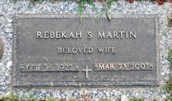 Mary Rebekah Stone Martin M Morial Find A Grave