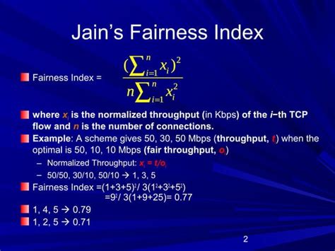 Fairness Index PPT