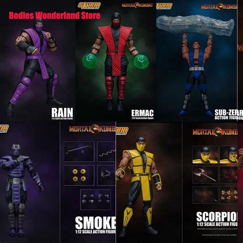 Storm Toys 1 12 Scale Collectible Mortal Kombat Ninja Rain ERMAC Sub