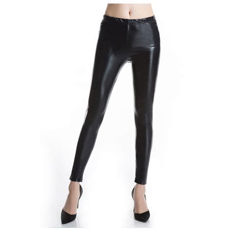 Stamzod Style Punk Rock Pu Leather Faux Leather Leggings Women Trousers