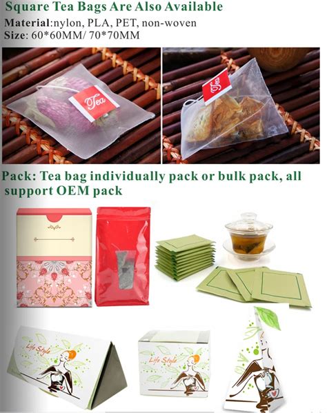 Custom Eu Compliant Biodegradable Nylon Triangle Teabag Mesh Teabags