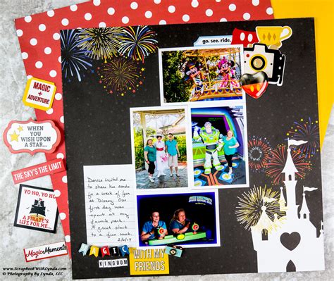 Disney Magic Kingdom Scrapbook Layout Project Idea Scrapbook