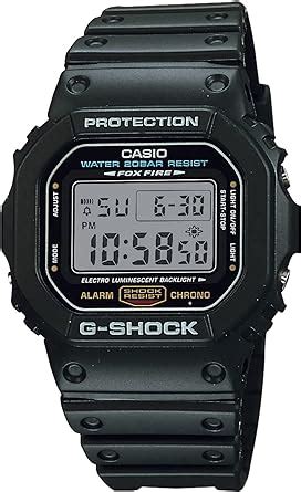 Casio G Shock DW 5600E 1 Armbanduhr Harz Schwarz Harz Inorganic