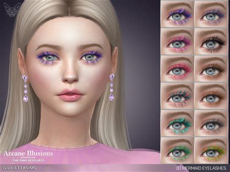 The Sims Resource Arcane Illusions 3D Mermaid Eyelashes UPDATED