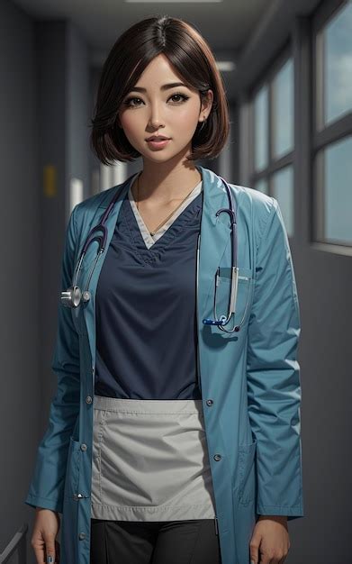 Premium AI Image A Beautiful Female Doctor