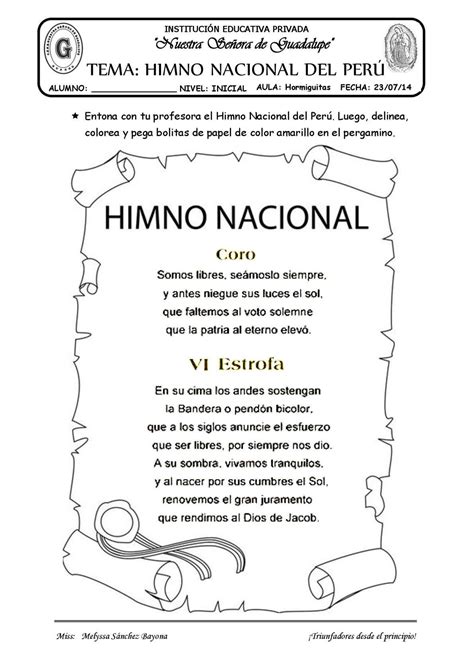 Tema El Himno Nacional Himno Nacional Himnos Tecnicas De Aprendizaje