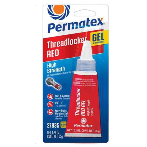 Permatex High Strength Threadlocker Red Gel 10 G Permatex