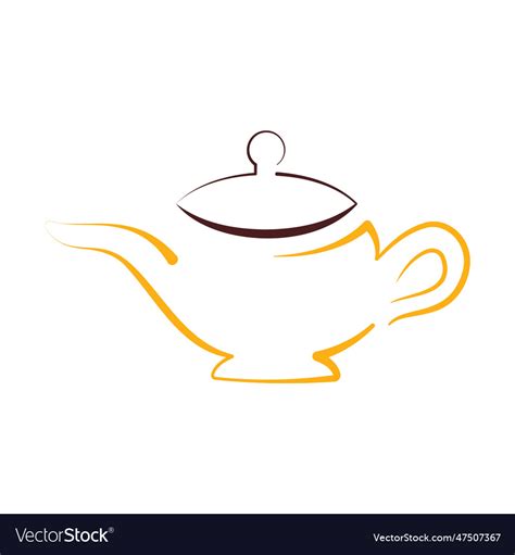 Kettle Logo Concept Design Royalty Free Vector Image