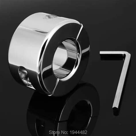 970g Weight Stainless Steel Scrotum Ring Metal Locking Cock Ring Ball Stretchers For Men Scrotum