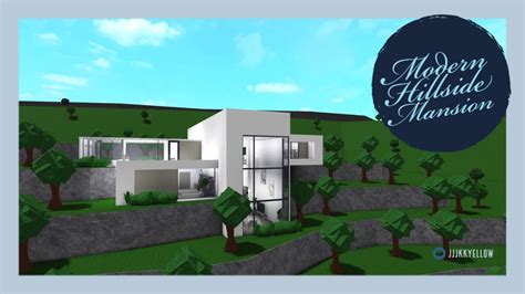 Modern Hillside Mansion 250k Welcome To Bloxburg Speed Build Youtube