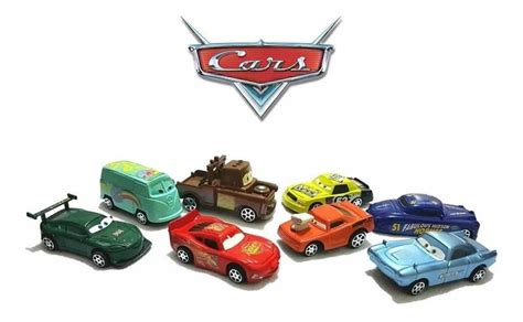 Kit 8 Carrinhos Fricção Filme Carros 3 Relampago Mcqueen Toy King