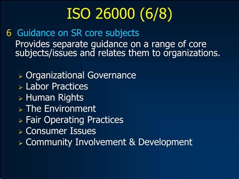 Ppt Iso 26000 Guidance On Social Responsibility Powerpoint