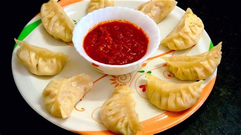 Veg Momos Recipe With Spicy Momos Chutney Veg Steamed Momos Recipe With Red Chutney Youtube