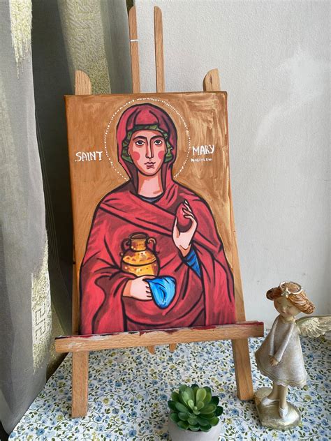 Saint Mary Magdalene Orthodox Icon St Mary Magdalene Art Etsy