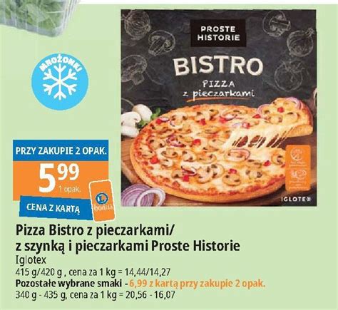 Pizza Z Pieczarkami Iglotex Proste Historie Bistro Cena Promocje