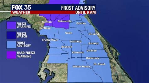 Freeze Warnings Frost Advisories Active Across Central Florida Fox