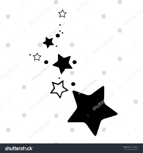 Star Tattoo Stock Vector (Royalty Free) 372458845