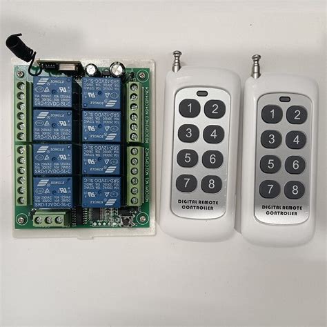 DC 12V 24V 8 CH Channels 8CH RF Wireless Remote Control Switch Remote