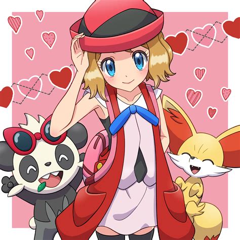 Serena Fennekin And Pancham Pokemon And 2 More Drawn By Yuu