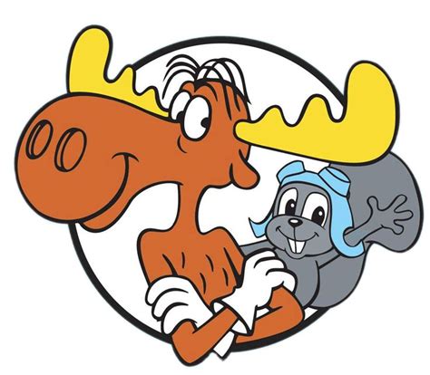 Rocky and Bullwinkle Emblem | Old cartoon characters, Cartoon drawings, Vintage cartoon