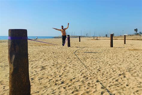 Ajuntament de Sant Vicenç de Montalt Nova installació d slackline a