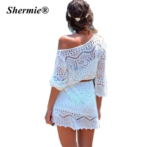 Sexy Mesh Bathing Suit Crochet Plus Size Bikini Cover Ups For Women 2018 Beach Dress With Belt