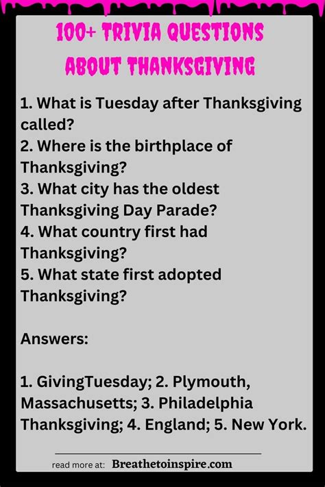 100+ Thanksgiving Trivia Questions And Answers For All Ages (ultimate ...