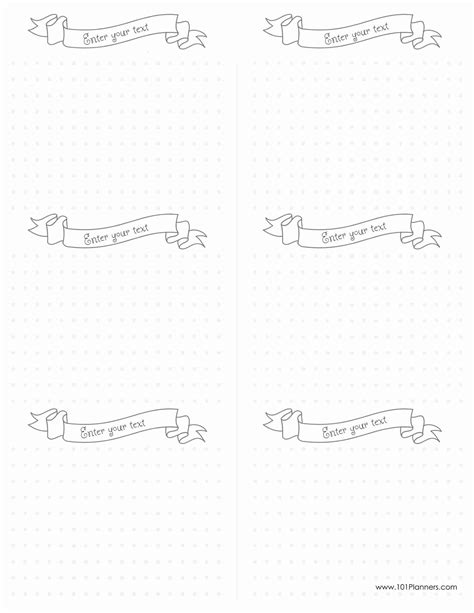 Printable Moleskine Bullet Journal Template