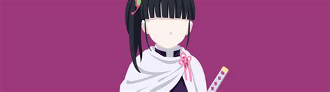 5120x1444 Resolution Kanao Tsuyuri Minimal Demon Slayer 5120x1444