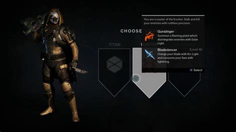 Class Selection Ui Character Customization Destiny Interface Love