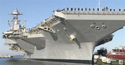 USS Gerald R. Ford aircraft carrier returns home from first deployment